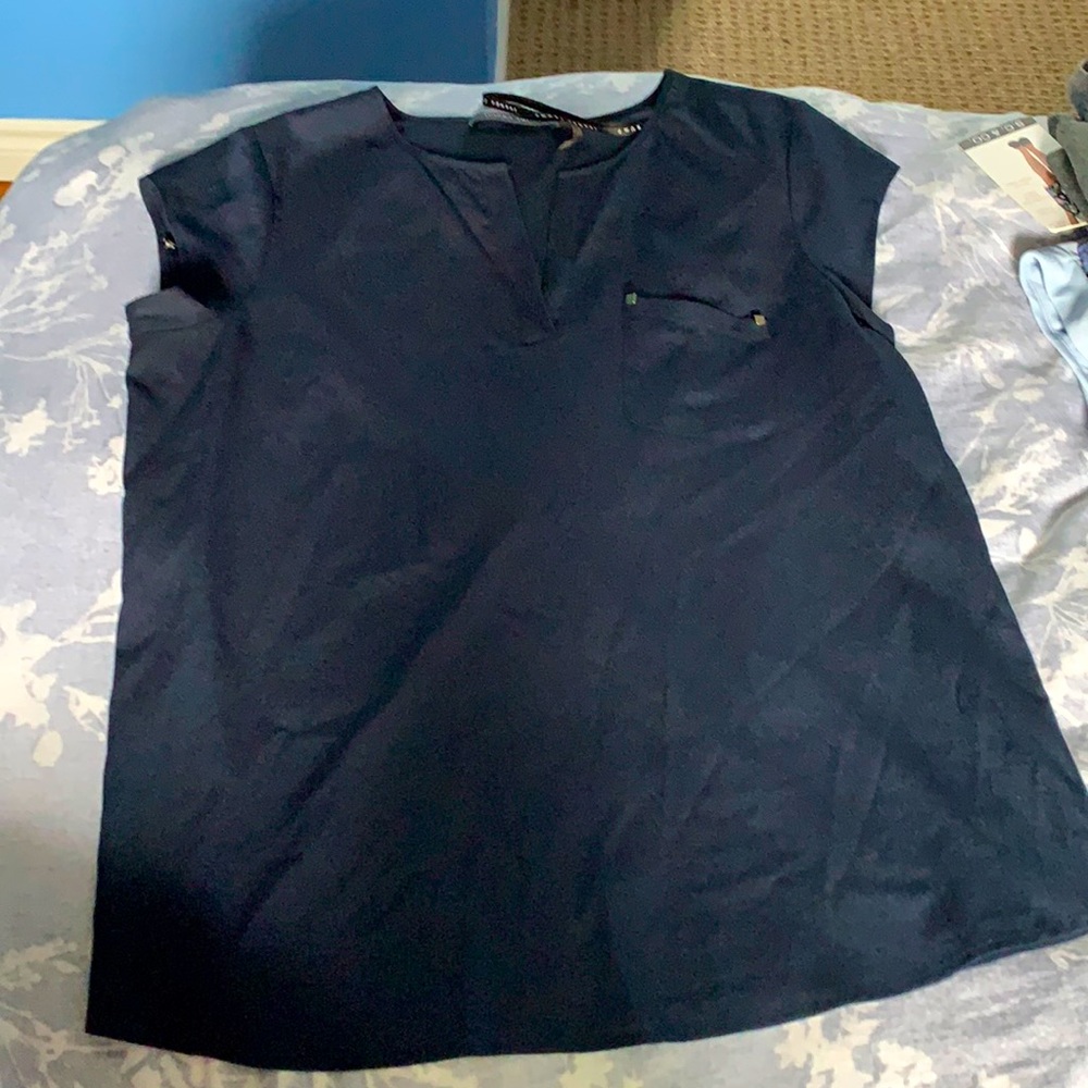 Navy Blue Blouse